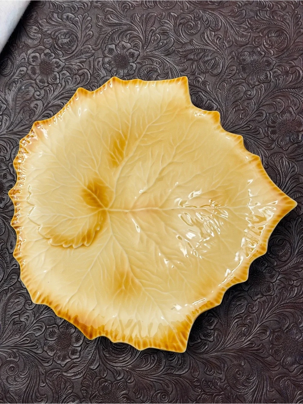 Williams Sonoma Yellow Glazed Ceramic Plate
